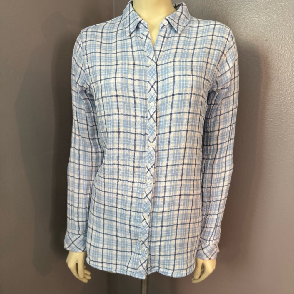 Croft & Barrow Blue Button Down Shirt - Picture 3 of 9